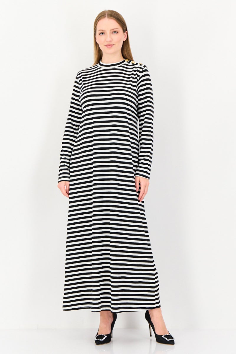 trendyol Women Stripe Maxi Dress, Multicolor - Image 1